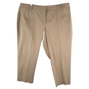 Talbots Heritage Cropped Pants 24W Tan Beige Cotton Spandex NWT PT-2685